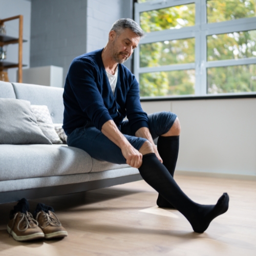 Knee-High Compression Stockings